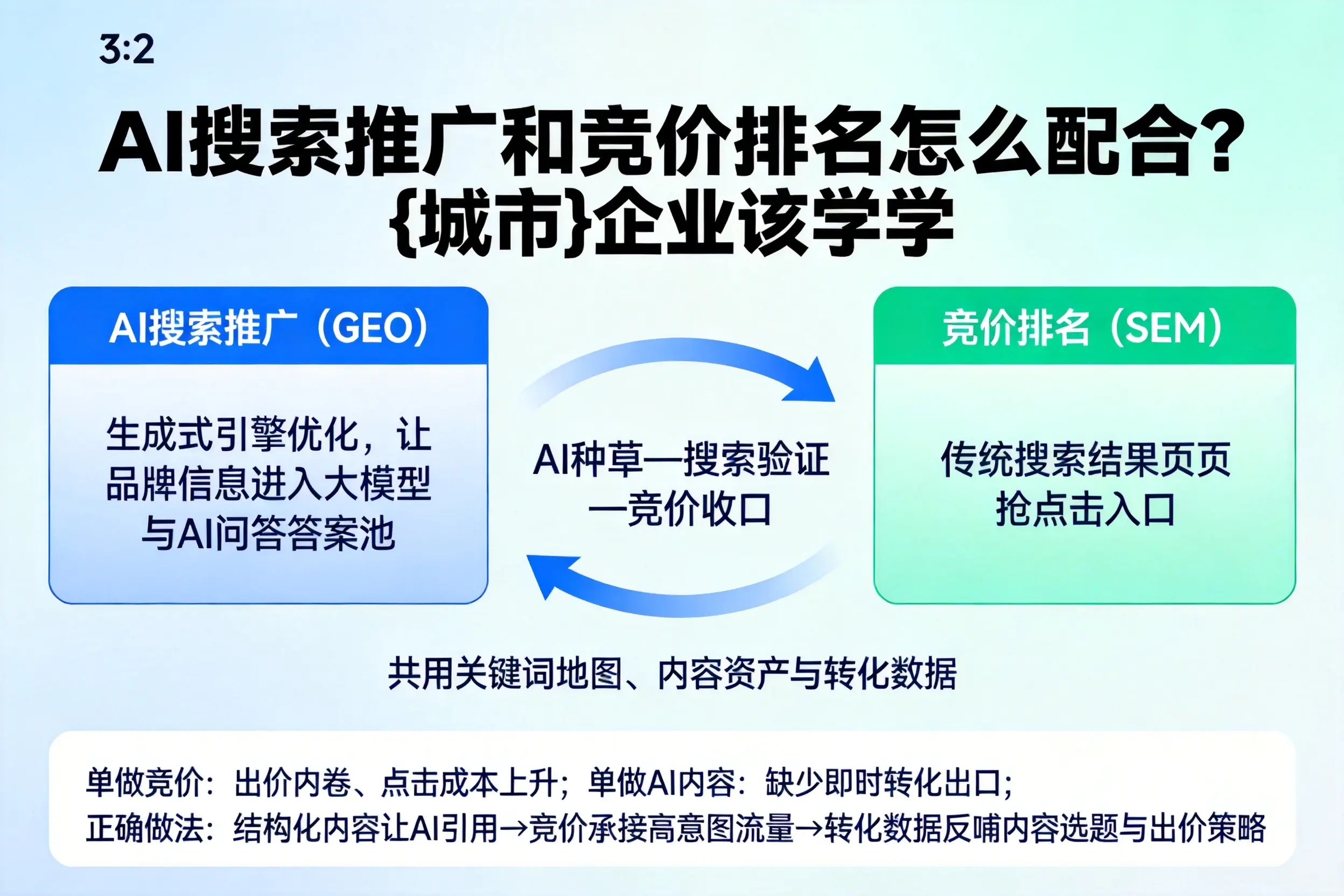 AI搜索推广和竞价排名怎么配合？邵阳企业该学学