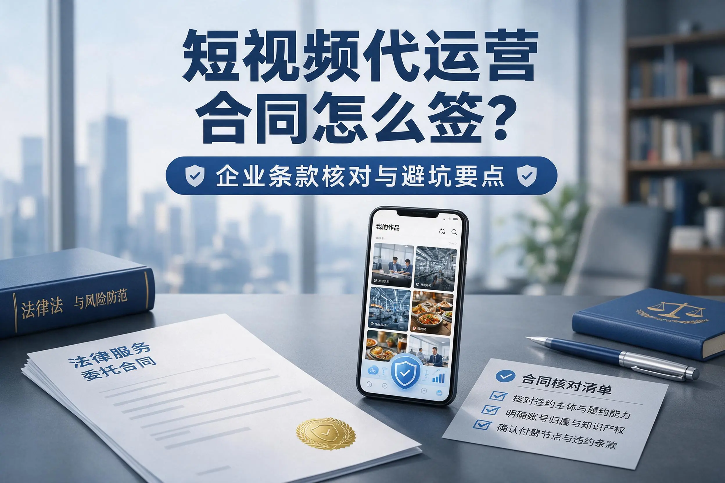 短视频代运营合同怎么签?邵阳企业条款核对与避坑要点