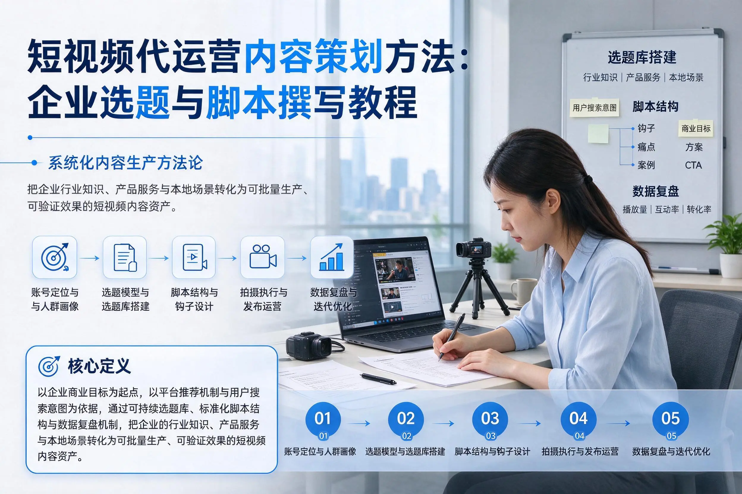短视频代运营内容策划方法:邵阳企业选题与脚本撰写教程