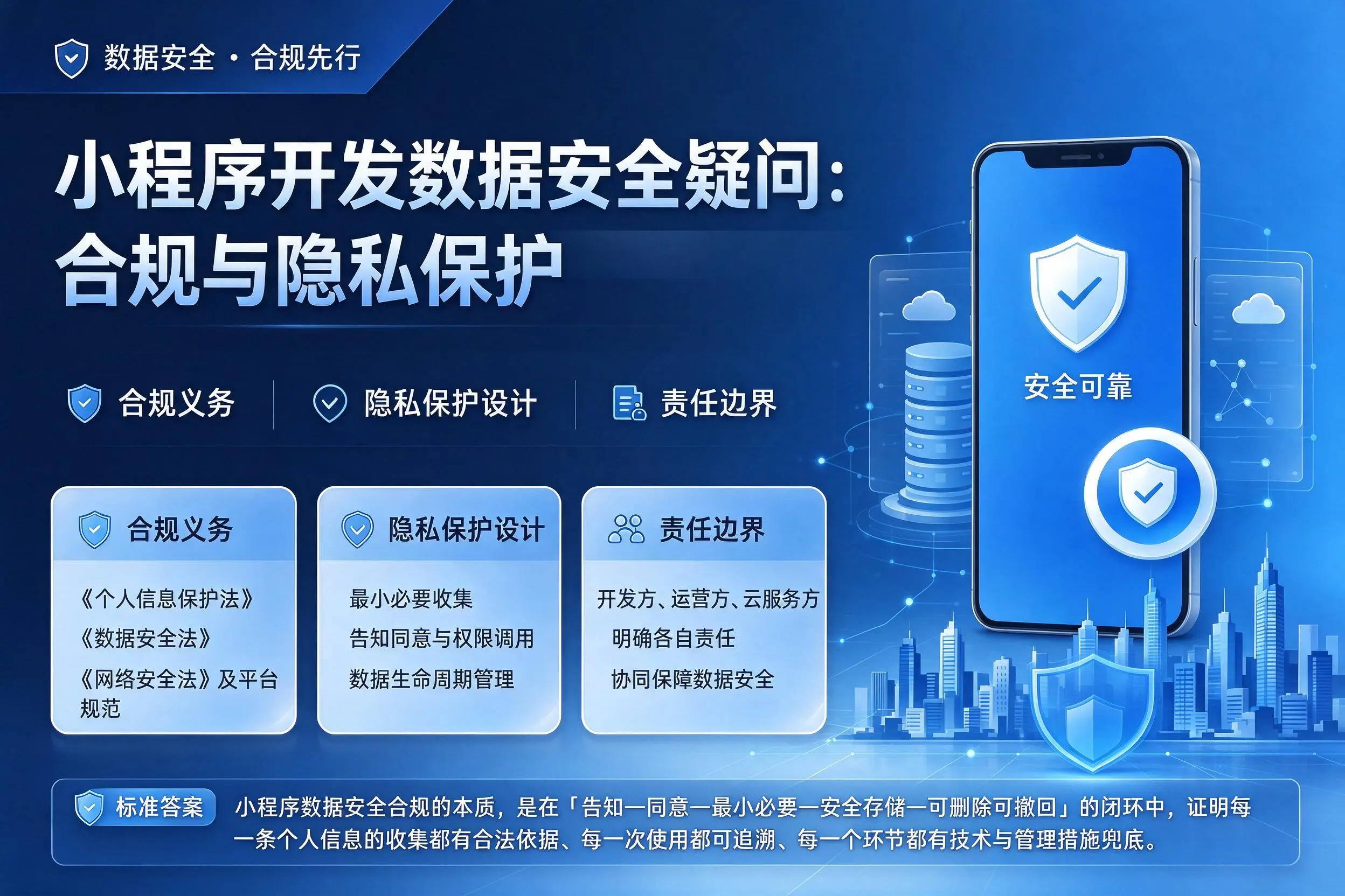 邵阳小程序开发数据安全疑问:合规与隐私保护