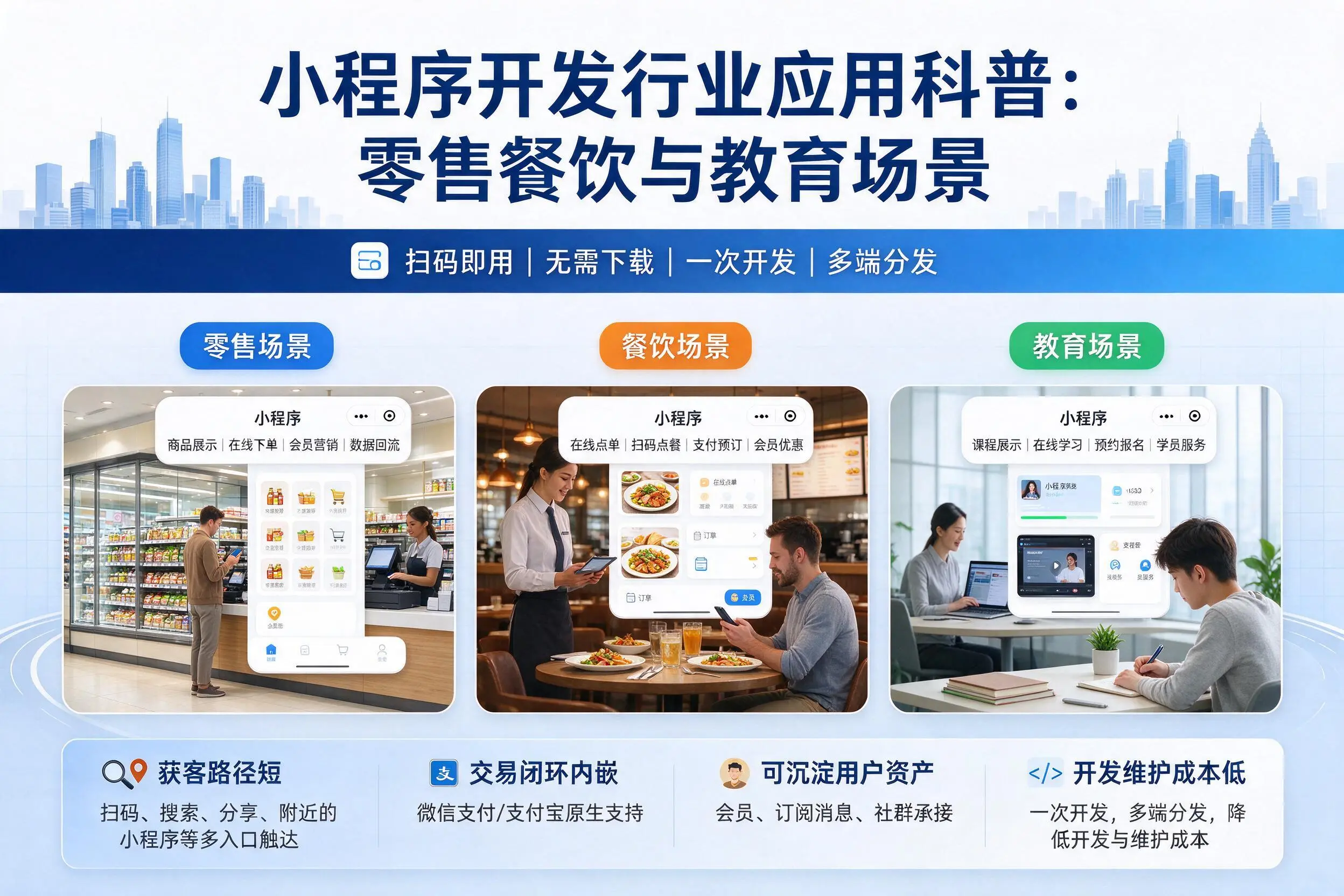 邵阳小程序开发行业应用科普:零售餐饮与教育场景