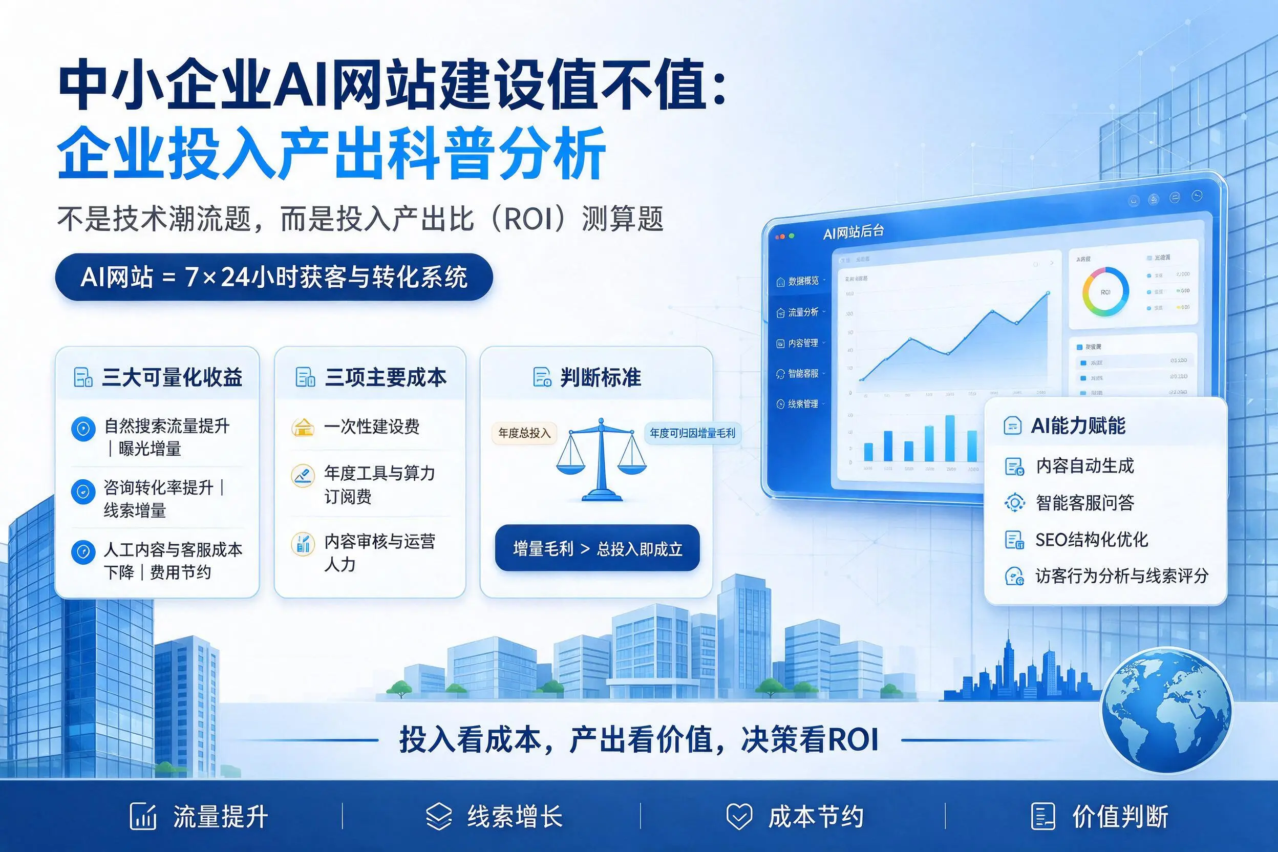 中小企业AI网站建设值不值：邵阳企业投入产出科普分析