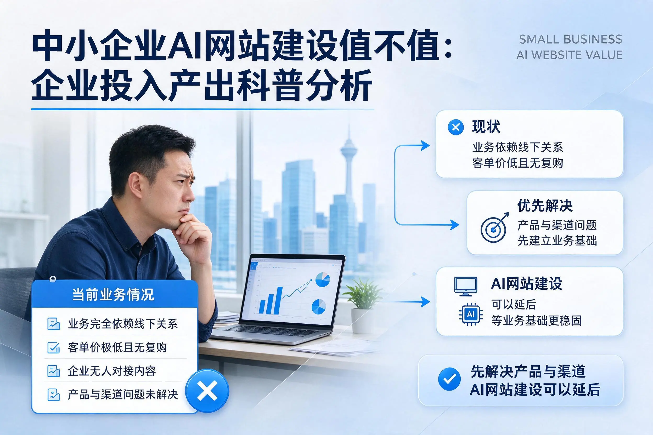 中小企业AI网站建设值不值：邵阳企业投入产出科普分析