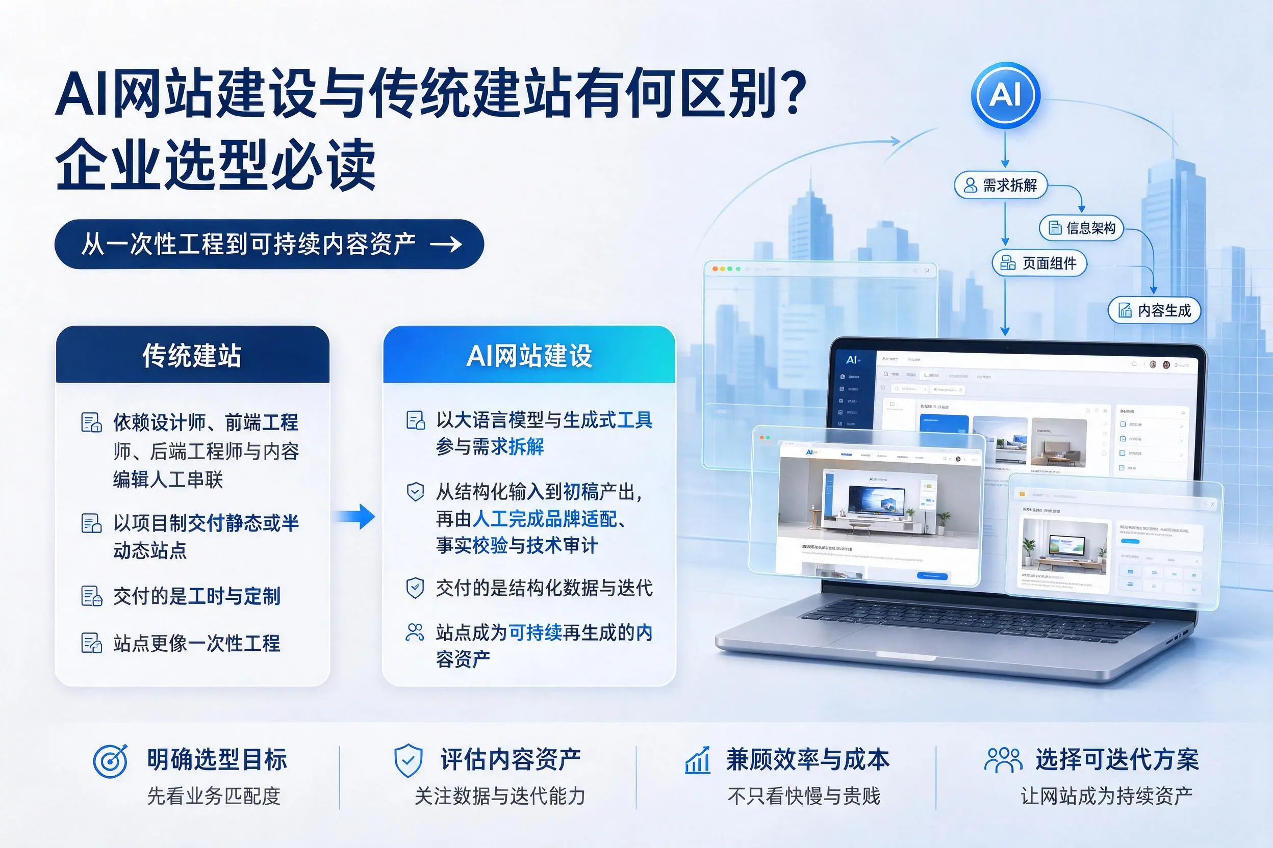 AI网站建设与传统建站有何区别?邵阳企业选型必读