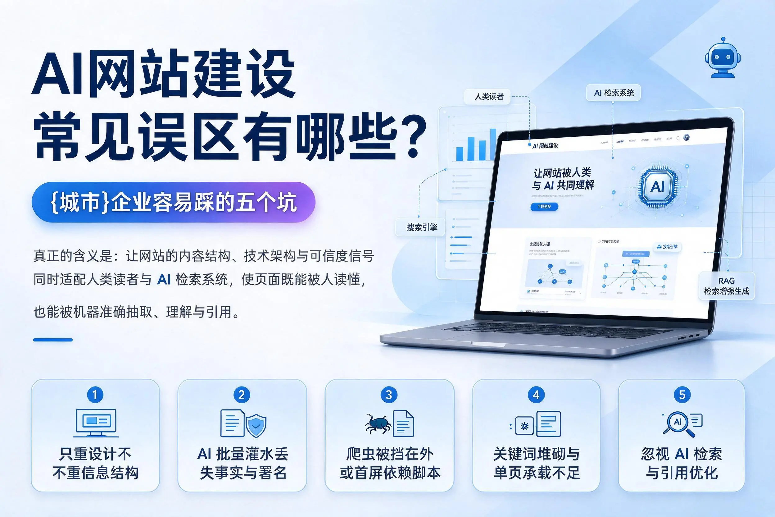 AI网站建设常见误区有哪些？邵阳企业容易踩的五个坑