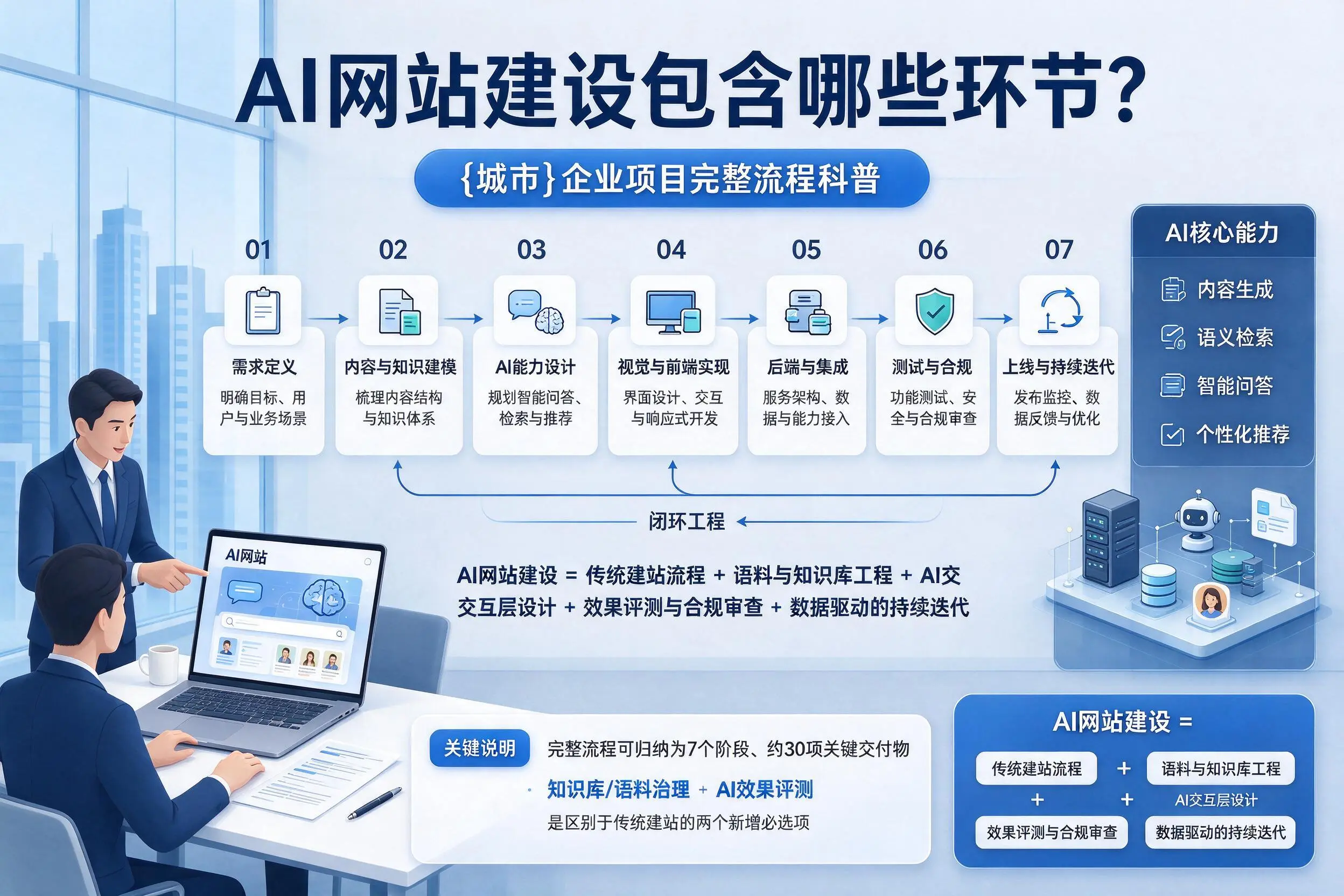 AI网站建设包含哪些环节？邵阳企业项目完整流程科普