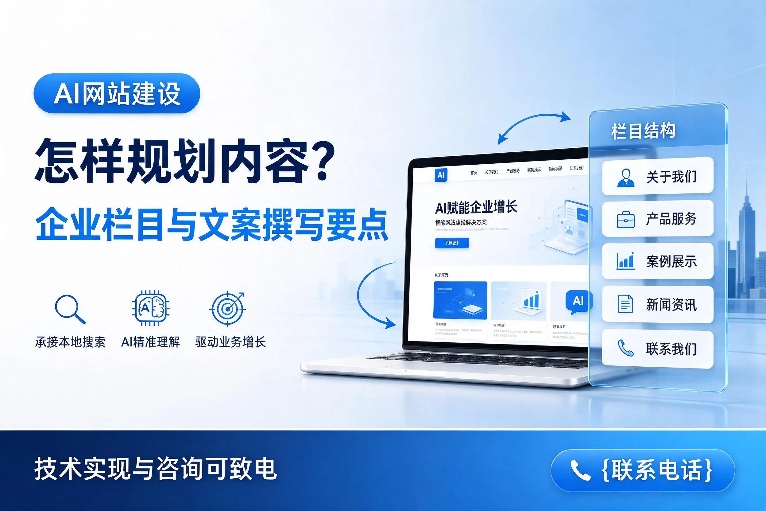 AI网站建设怎样规划内容？邵阳企业栏目与文案撰写要点