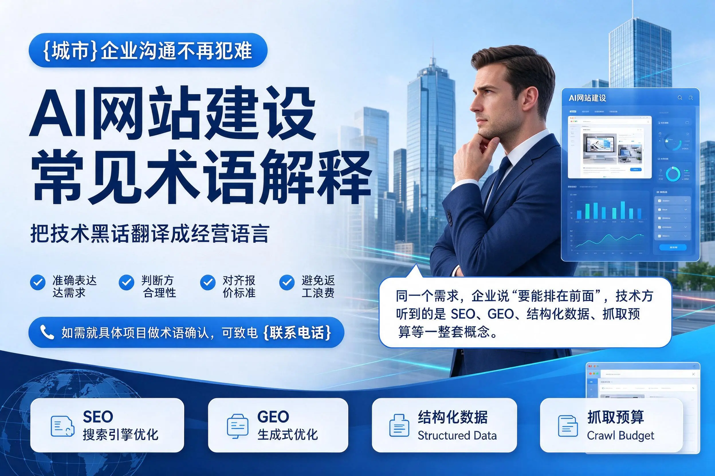 AI网站建设常见术语解释，邵阳企业沟通不再犯难