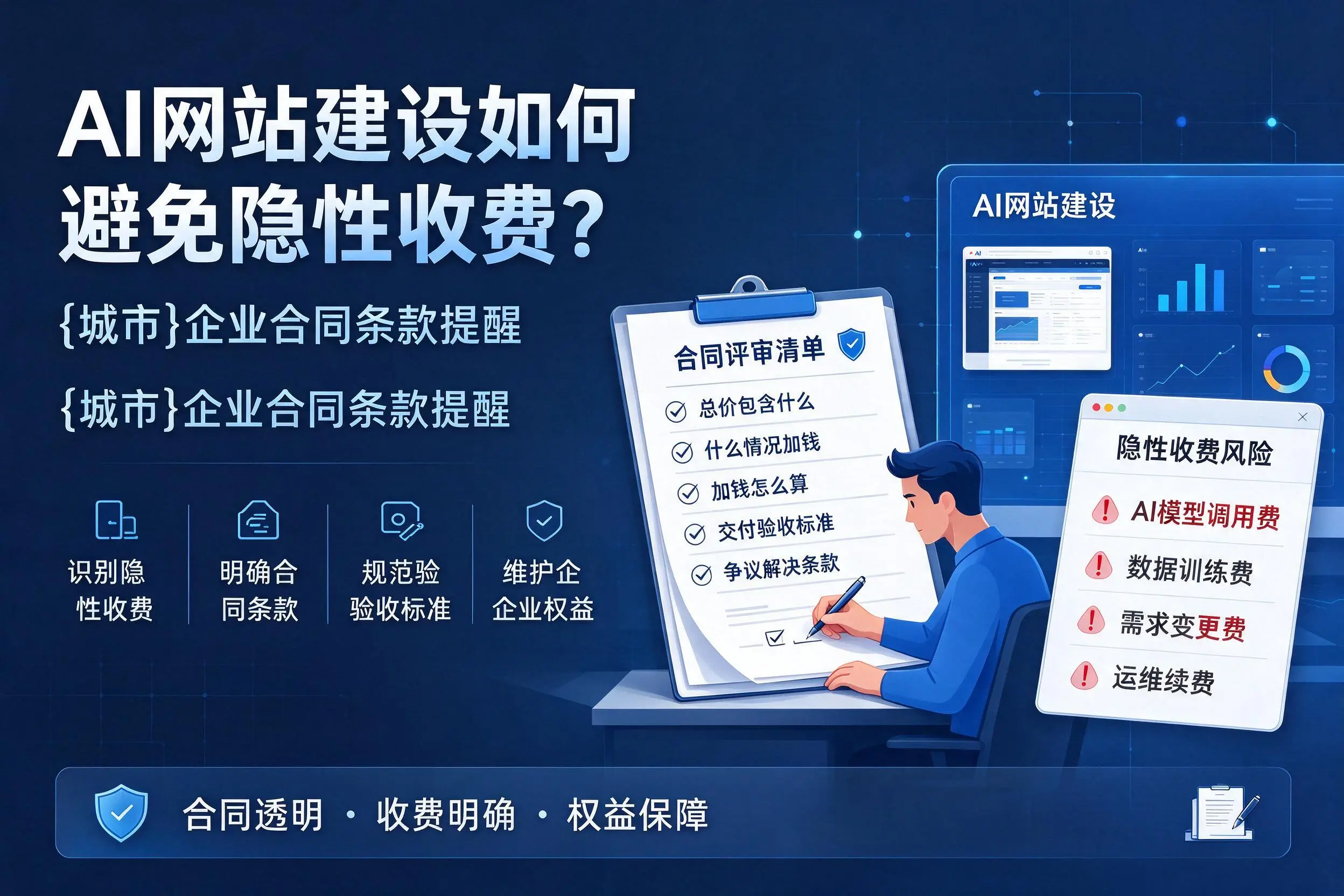 AI网站建设如何避免隐性收费?邵阳企业合同条款提醒
