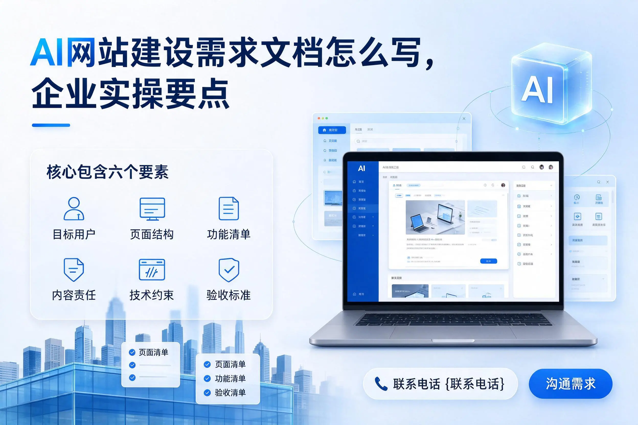AI网站建设需求文档怎么写,邵阳企业实操要点