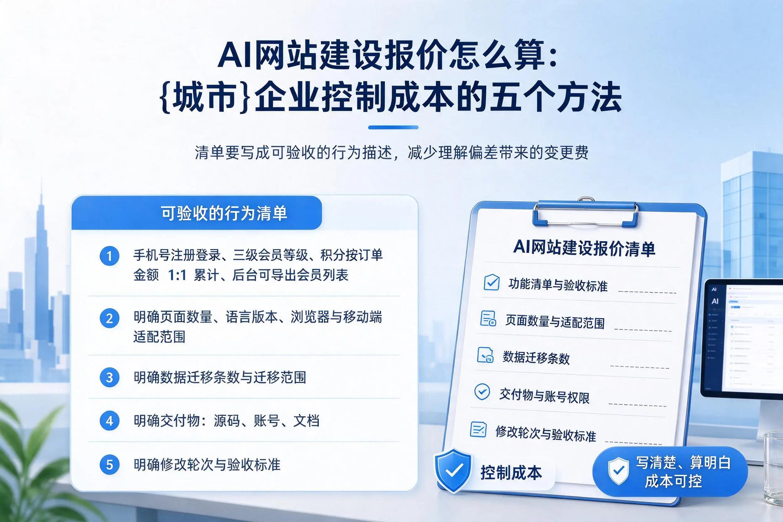 AI网站建设报价怎么算：邵阳企业控制成本的五个方法